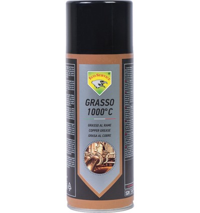 G006 Spray de grasa de cobre, lubricante específico para altas  temperaturas, bote de aerosol de hojalata reciclable 100% infinito, peso  neto. 9.9
